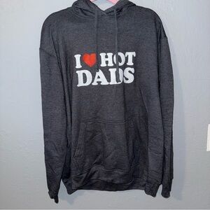 Dark Gray 'I Love Hot Dads' Hoodie XL